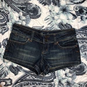 Guess Jean Denim Shorts Dark Blue Distressed